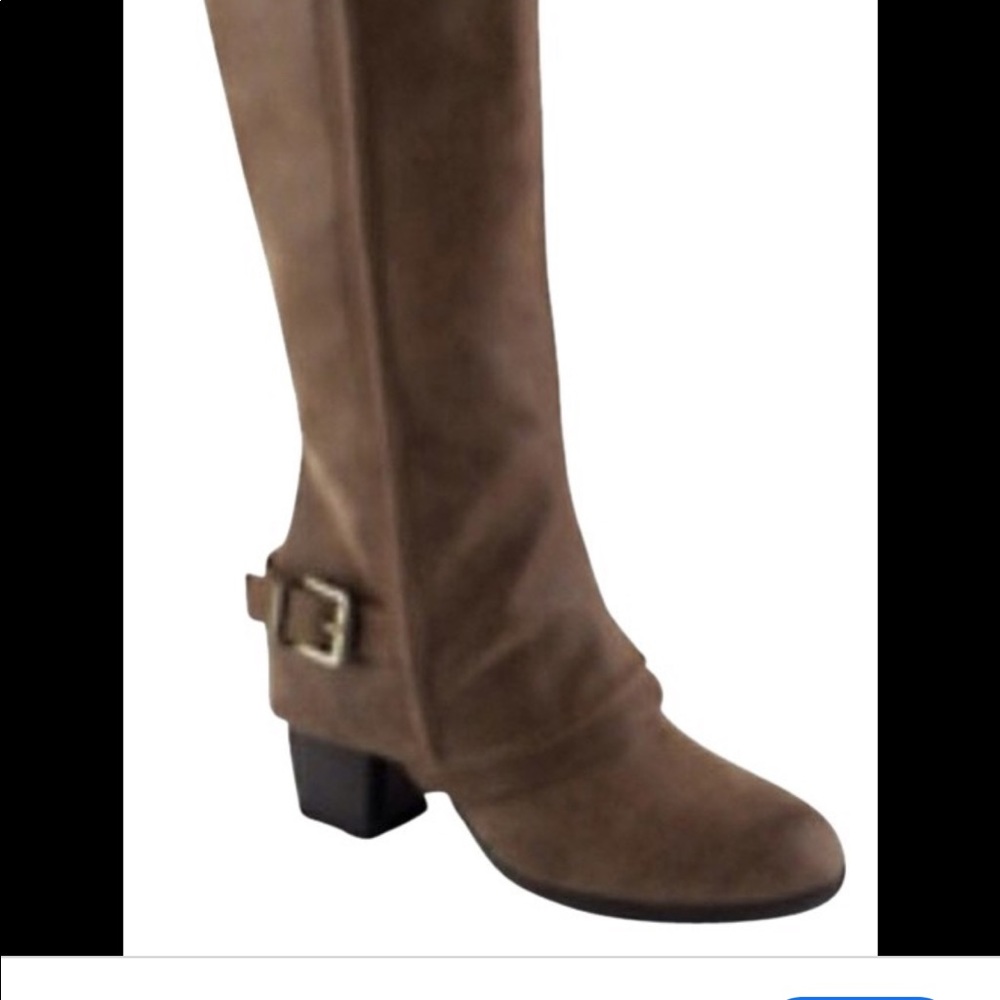 Fergalicious by Fergie Taupe calf high boots